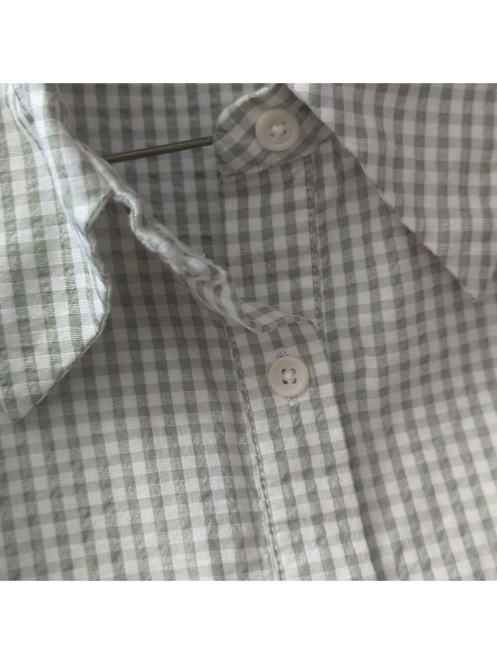 OAK + FORT COLLARED MINI GINGHAM DRESS - Picture 10 of 13